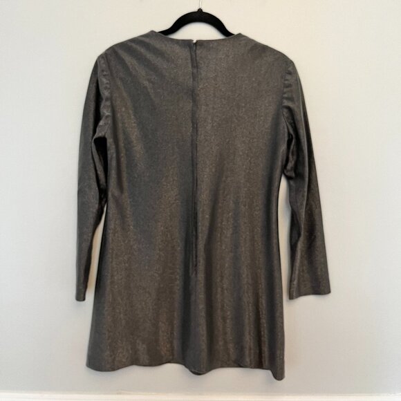 Vintage 70s Silver Metallic Mini Dress, Size Small - Picture 6 of 13